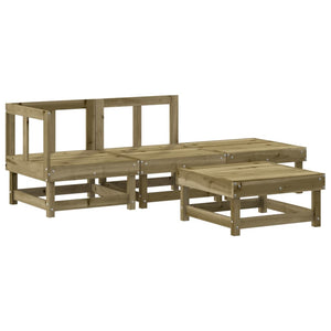 vidaXL 4 Piece Garden Lounge Set Impregnated Wood Pine