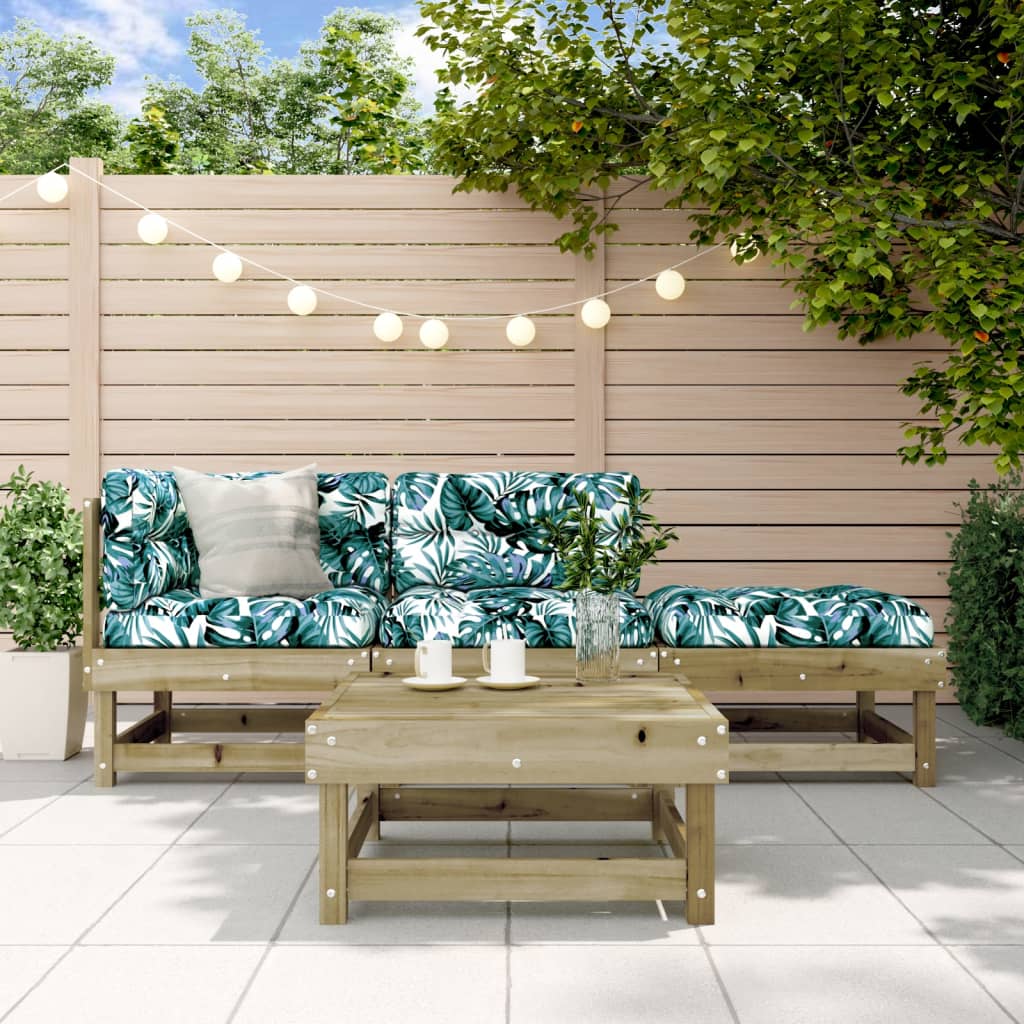 vidaXL 4 Piece Garden Lounge Set Impregnated Wood Pine