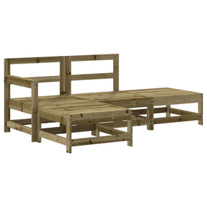 vidaXL 4 Piece Garden Lounge Set Impregnated Wood Pine