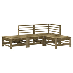 vidaXL 4 Piece Garden Lounge Set Impregnated Wood Pine