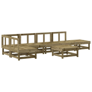 vidaXL 7 Piece Garden Lounge Set Impregnated Wood Pine