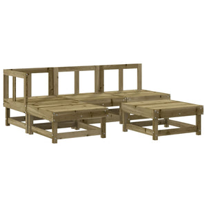 vidaXL 5 Piece Garden Lounge Set Impregnated Wood Pine