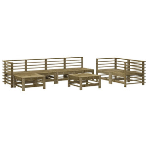 vidaXL 8 Piece Garden Lounge Set Impregnated Wood Pine