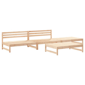 vidaXL 4 Piece Garden Lounge Set Solid Wood Pine