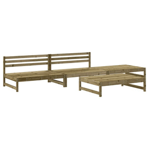 vidaXL 4 Piece Garden Lounge Set Impregnated Wood Pine