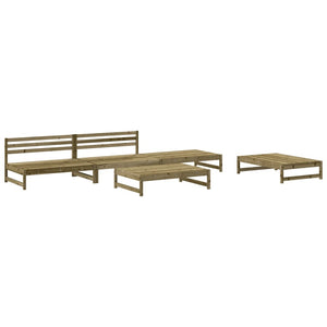 vidaXL 5 Piece Garden Lounge Set Impregnated Wood Pine