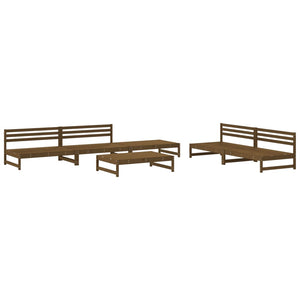 vidaXL 6 Piece Garden Lounge Set Honey Brown Solid Wood Pine