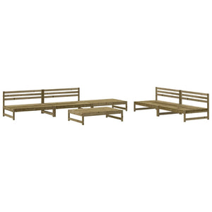 vidaXL 6 Piece Garden Lounge Set Impregnated Wood Pine