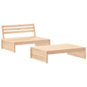 vidaXL 2 Piece Garden Lounge Set Solid Wood Pine