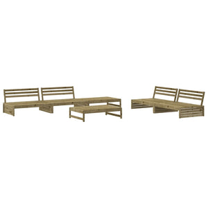 vidaXL 6 Piece Garden Lounge Set Impregnated Wood Pine