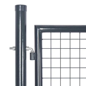 vidaXL Mesh Garden Gate Anthracite 300x175 cm Galvanised Steel