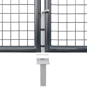 vidaXL Mesh Garden Gate Anthracite 300x175 cm Galvanised Steel