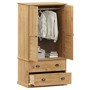 vidaXL Wardrobe VIGO 90x55x176 cm Solid Wood Pine