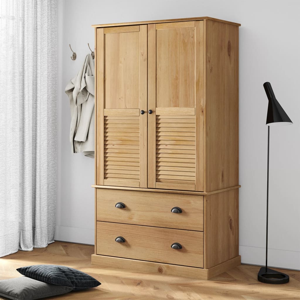 vidaXL Wardrobe VIGO 90x55x176 cm Solid Wood Pine