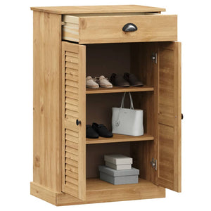 vidaXL Shoe Cabinet VIGO 60x35x96 cm Solid Wood Pine