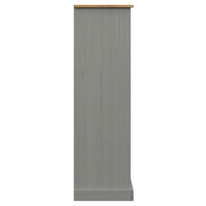 vidaXL Bookcase VIGO Grey 90x35x114.5 cm Solid Wood Pine