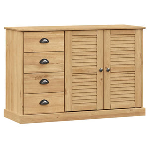 vidaXL Sideboard with Drawers VIGO 113x40x75 cm Solid Wood Pine