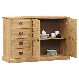 vidaXL Sideboard with Drawers VIGO 113x40x75 cm Solid Wood Pine