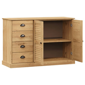 vidaXL Sideboard with Drawers VIGO 113x40x75 cm Solid Wood Pine