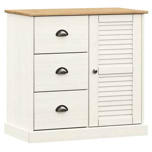 vidaXL Sideboard with Drawers VIGO 78x40x75 cm White Solid Wood Pine