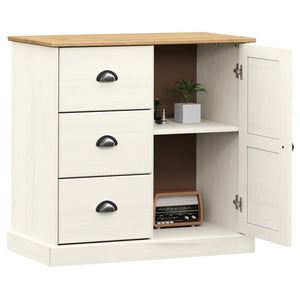 vidaXL Sideboard with Drawers VIGO 78x40x75 cm White Solid Wood Pine