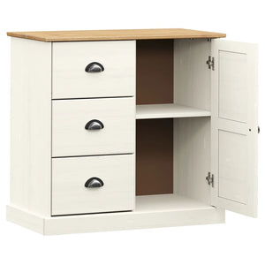 vidaXL Sideboard with Drawers VIGO 78x40x75 cm White Solid Wood Pine