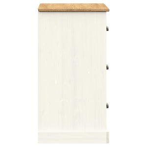 vidaXL Sideboard with Drawers VIGO 78x40x75 cm White Solid Wood Pine