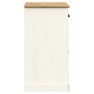 vidaXL Sideboard with Drawers VIGO 78x40x75 cm White Solid Wood Pine