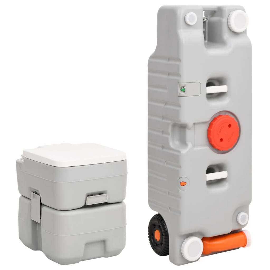 vidaXL Portable Camping Toilet and Water Tank Set