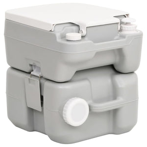 vidaXL Portable Camping Toilet and Water Tank Set