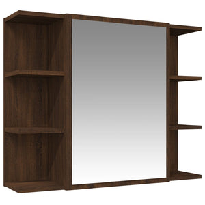 vidaXL 3 Piece Bathroom Cabinet Set Brown Oak Engineered Wood