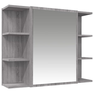 vidaXL 3 Piece Bathroom Cabinet Set Grey Sonoma Engineered Wood