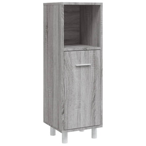 vidaXL 4 Piece Bathroom Cabinet Set Grey Sonoma Engineered Wood