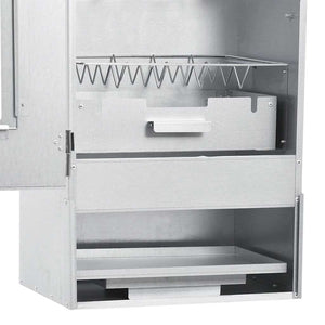 vidaXL BBQ Oven Smoker with Table Galvanised Steel