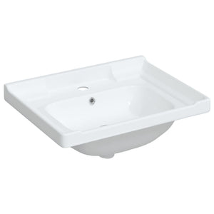 vidaXL Bathroom Sink White 61x48x23 cm Rectangular Ceramic