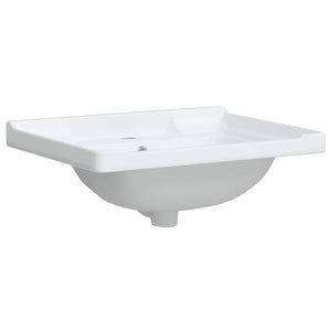 vidaXL Bathroom Sink White 61x48x23 cm Rectangular Ceramic