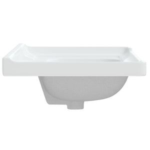 vidaXL Bathroom Sink White 61x48x23 cm Rectangular Ceramic