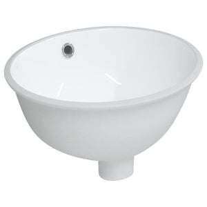 vidaXL Bathroom Sink White 33x29x16.5 cm Oval Ceramic