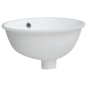 vidaXL Bathroom Sink White 33x29x16.5 cm Oval Ceramic