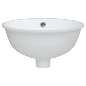 vidaXL Bathroom Sink White 33x29x16.5 cm Oval Ceramic