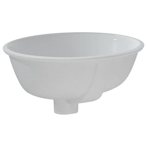 vidaXL Bathroom Sink White 33x29x16.5 cm Oval Ceramic