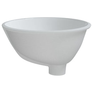 vidaXL Bathroom Sink White 33x29x16.5 cm Oval Ceramic