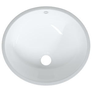 vidaXL Bathroom Sink White 33x29x16.5 cm Oval Ceramic