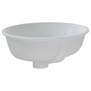 vidaXL Bathroom Sink White 38.5x33.5x19 cm Oval Ceramic