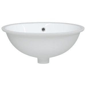 vidaXL Bathroom Sink White 47x39x21 cm Oval Ceramic