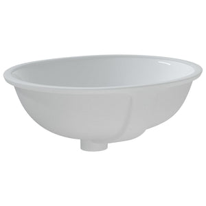 vidaXL Bathroom Sink White 47x39x21 cm Oval Ceramic