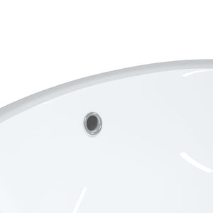 vidaXL Bathroom Sink White 47x39x21 cm Oval Ceramic