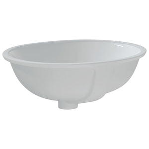 vidaXL Bathroom Sink White 49x40.5x21 cm Oval Ceramic