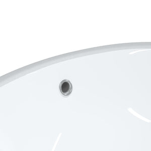 vidaXL Bathroom Sink White 49x40.5x21 cm Oval Ceramic