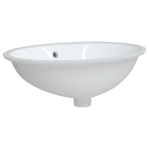 vidaXL Bathroom Sink White 56x41x20 cm Oval Ceramic